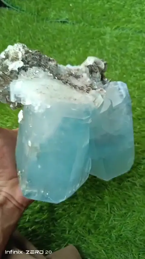 Blue crystal specimen