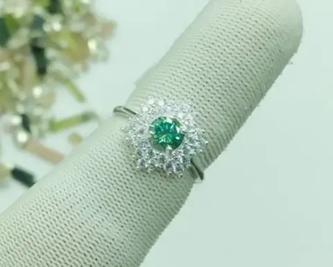 Green gemstone ring