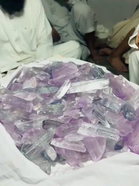 Pale purple crystal cluster